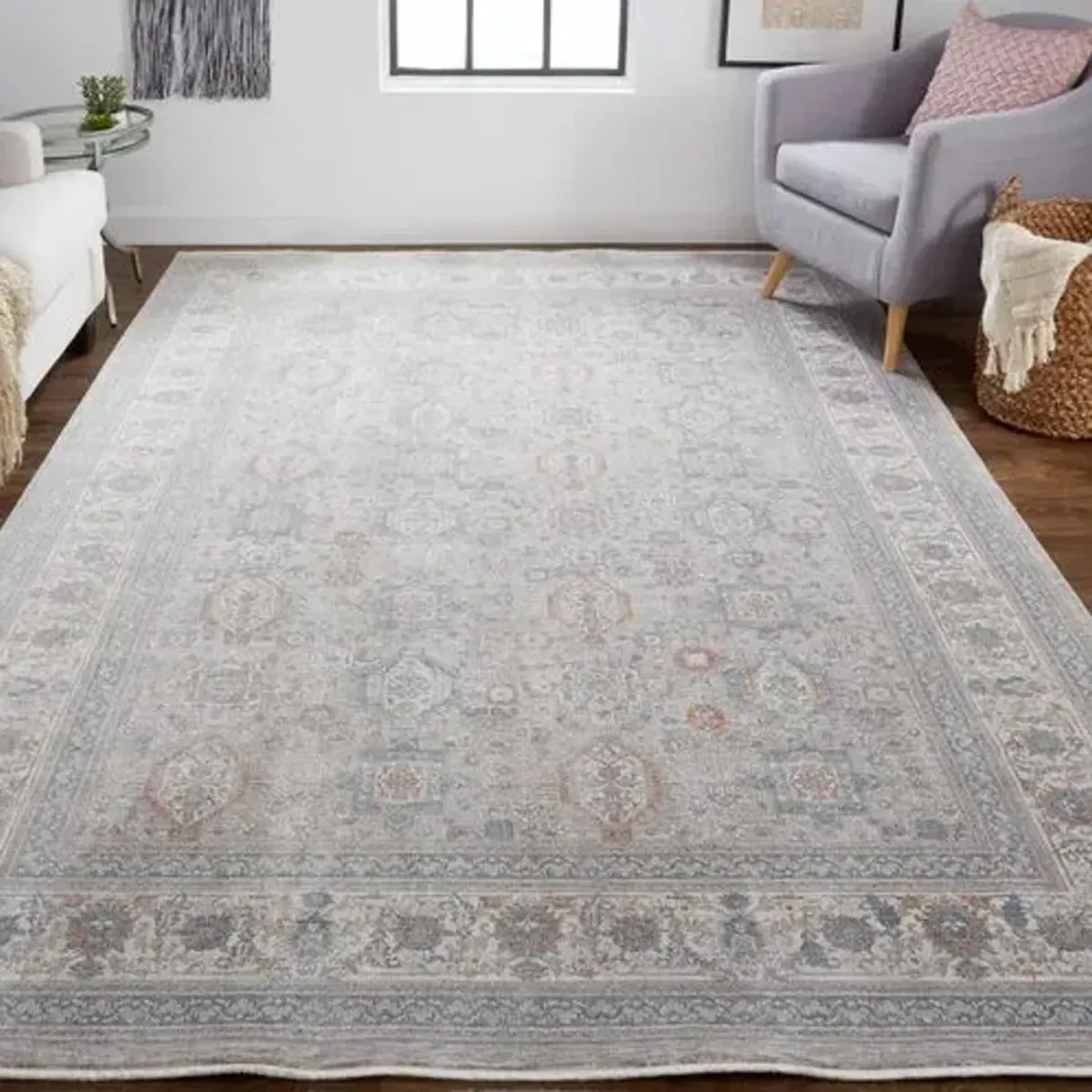 Dorothea Ornamental Rug - Gray - Gray