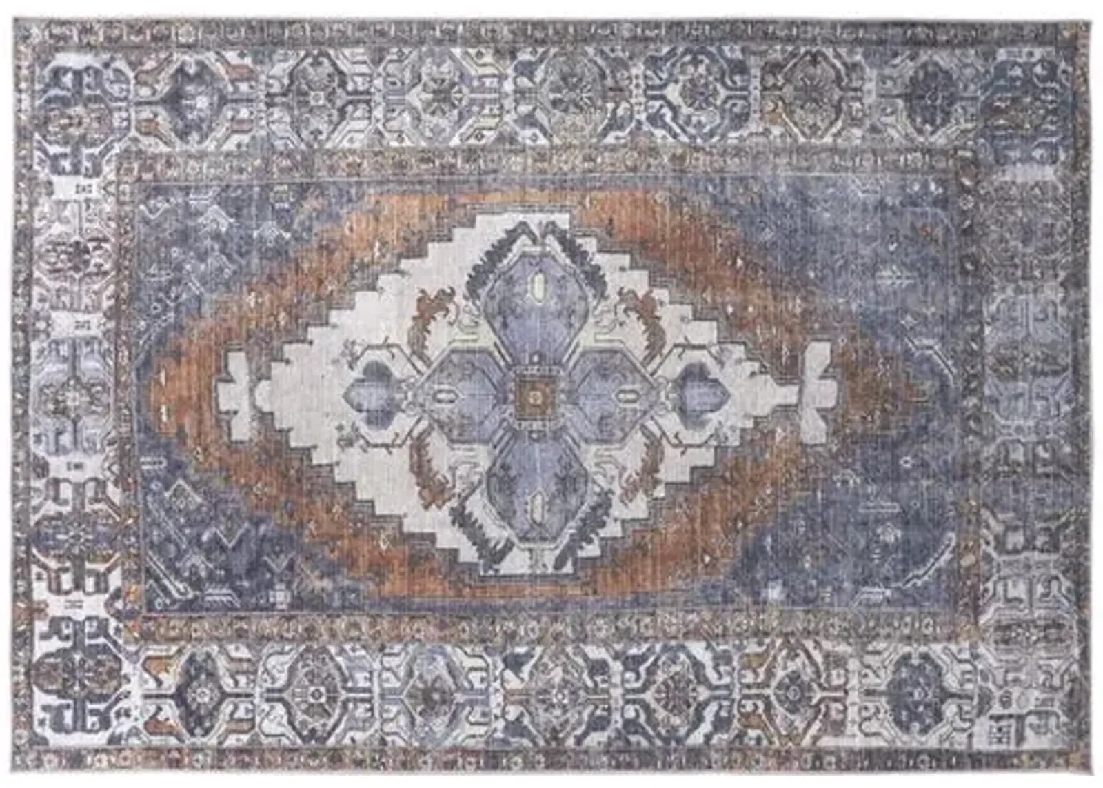 Parker Medallion Rug - Blue - Blue