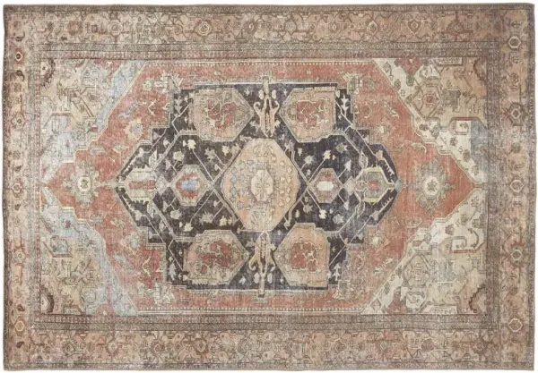 Parker Medallion Rug - Brown/Rust - Brown