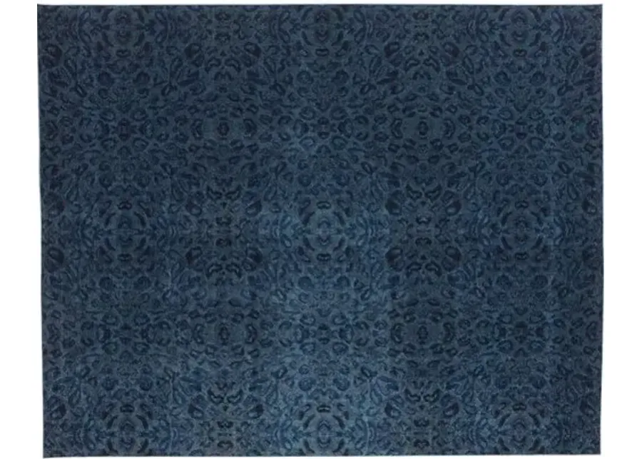 Mara Print Rug - Dark Blue - Blue