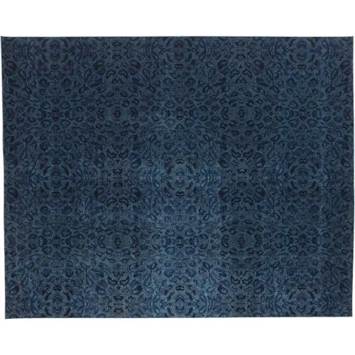 Mara Print Rug - Dark Blue - Blue