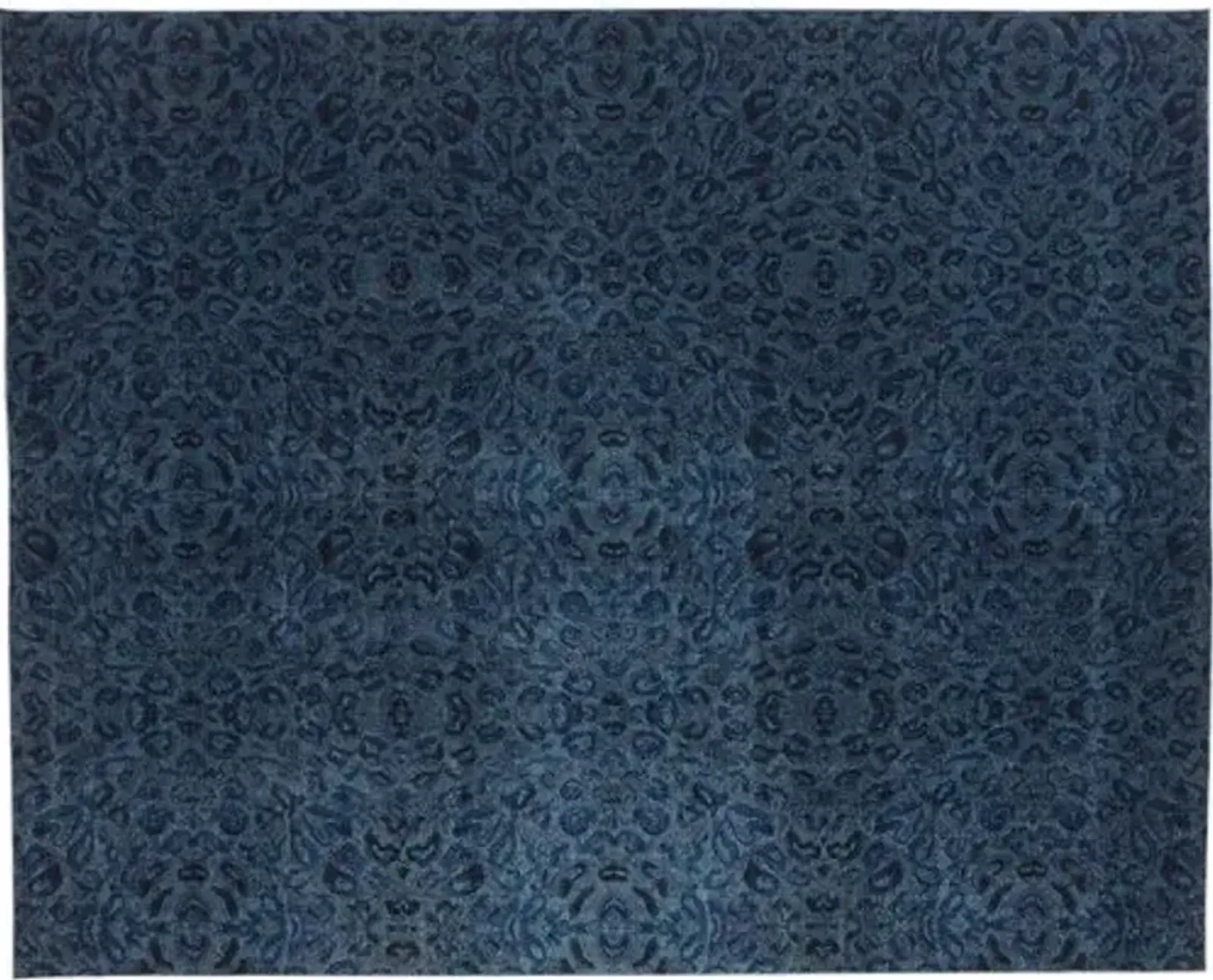 Mara Print Rug - Dark Blue - Blue