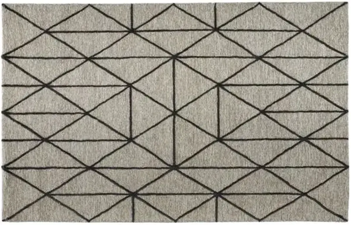 Emmy Hand-Tufted Rug - Charcoal/Gray - Gray