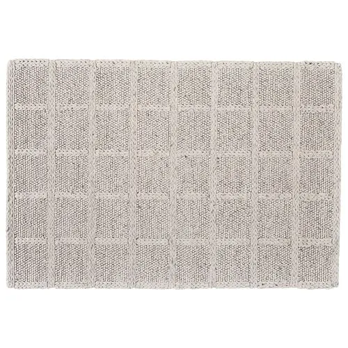 Genet Geometric Handwoven Rug - Ivory - Ivory