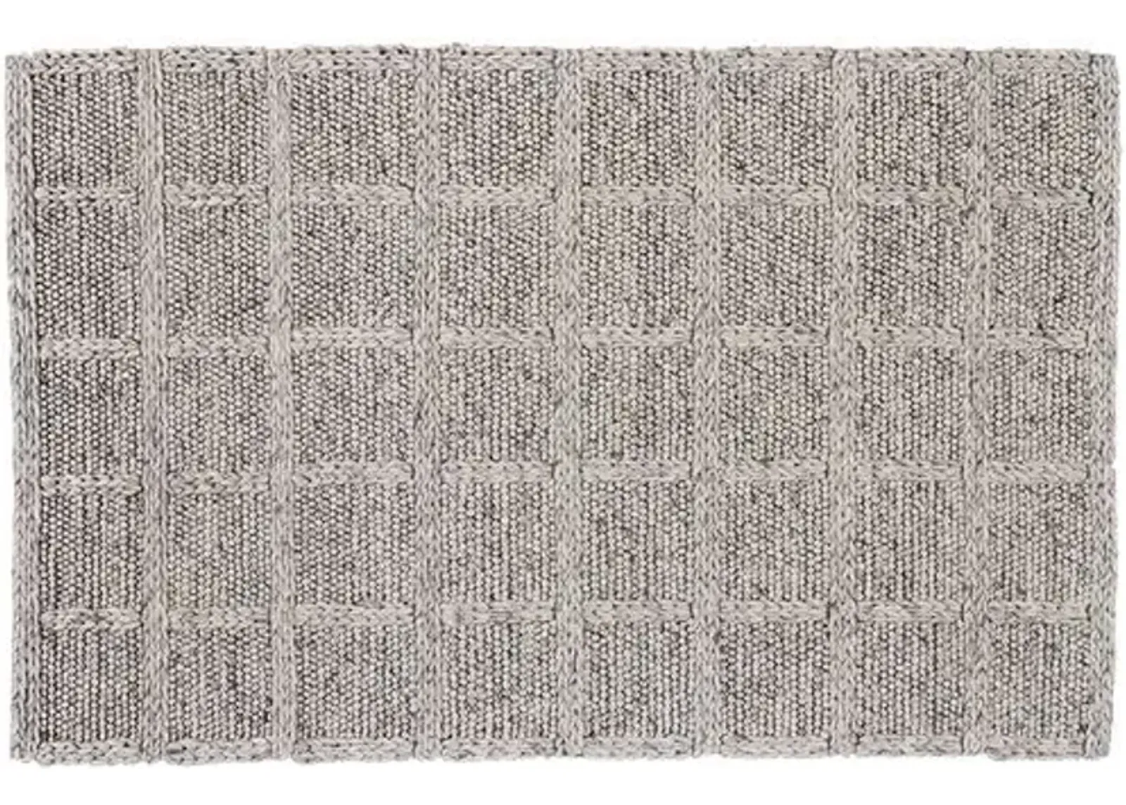 Genet Geometric Handwoven Rug - Natural/Gray - Gray