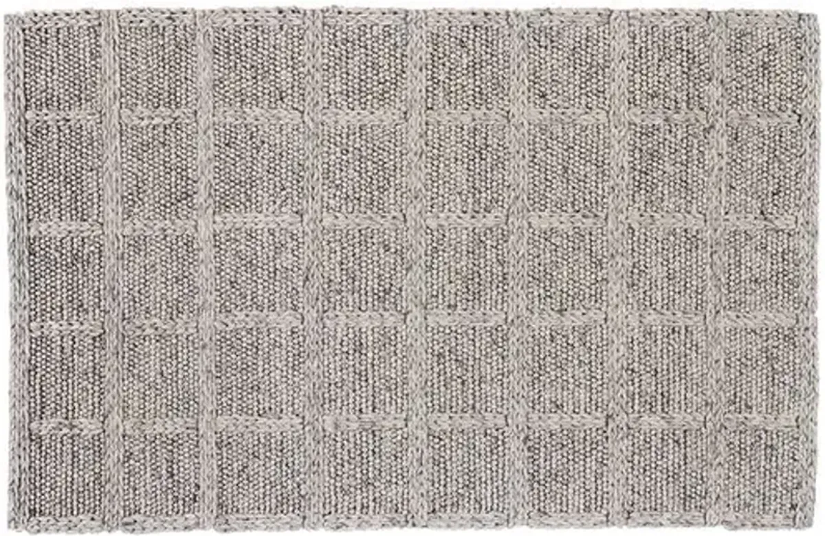 Genet Geometric Handwoven Rug - Natural/Gray - Gray