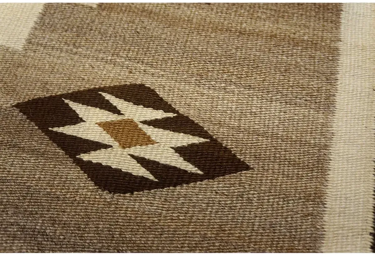 American Navajo Rug 3'6" x 5'8" - Brown - Brown