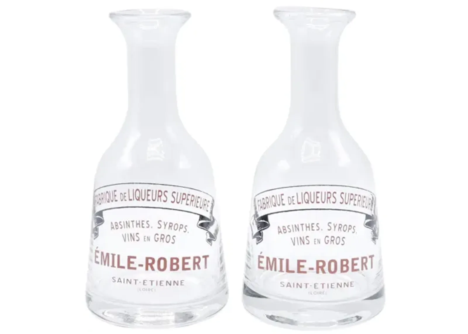 French Bistro Glass Carafes - Set of 2 - Interesting Things - Clear