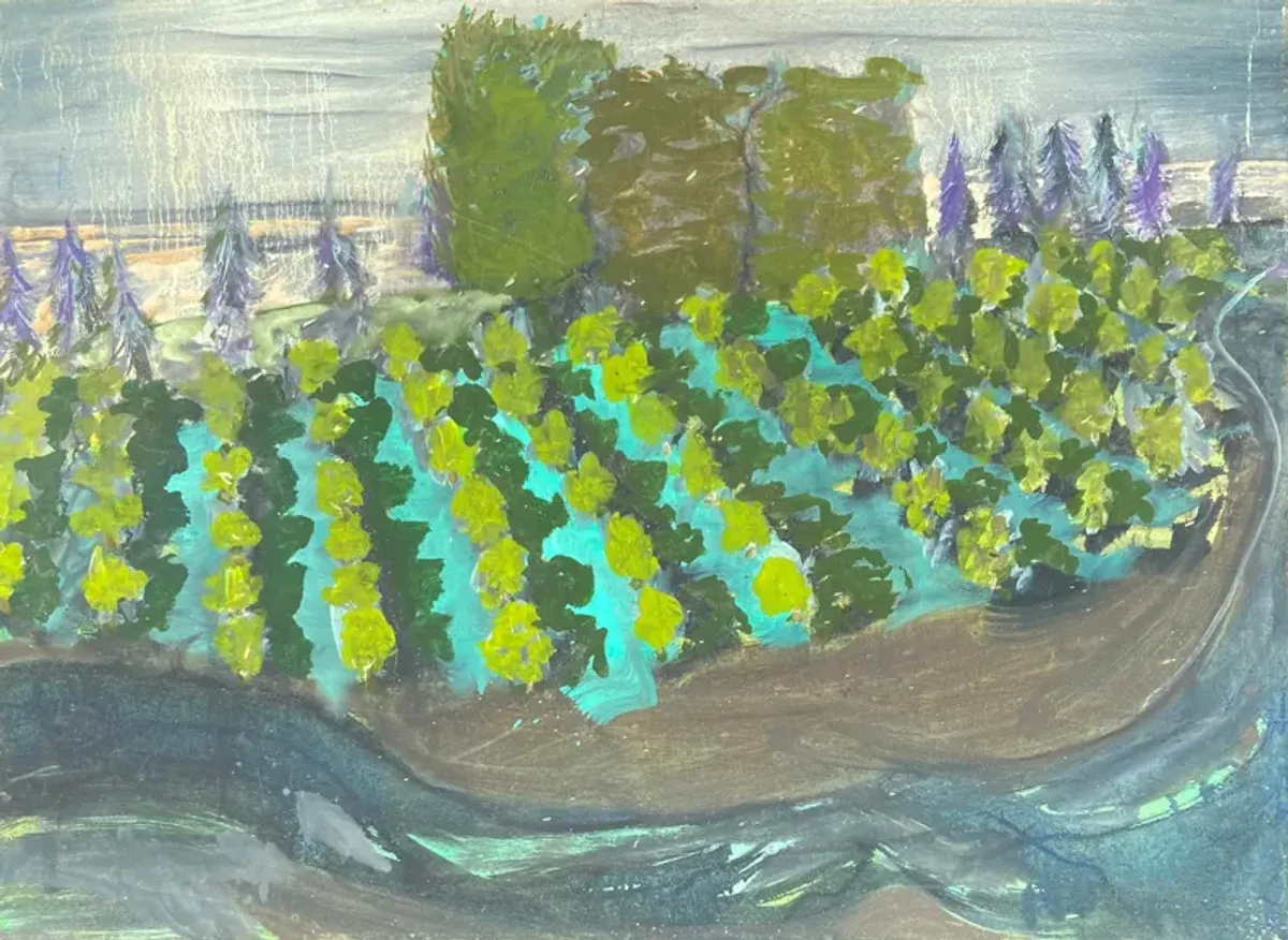 Landscape with Vineyard - 1975 - McNaught Fine Art - Green