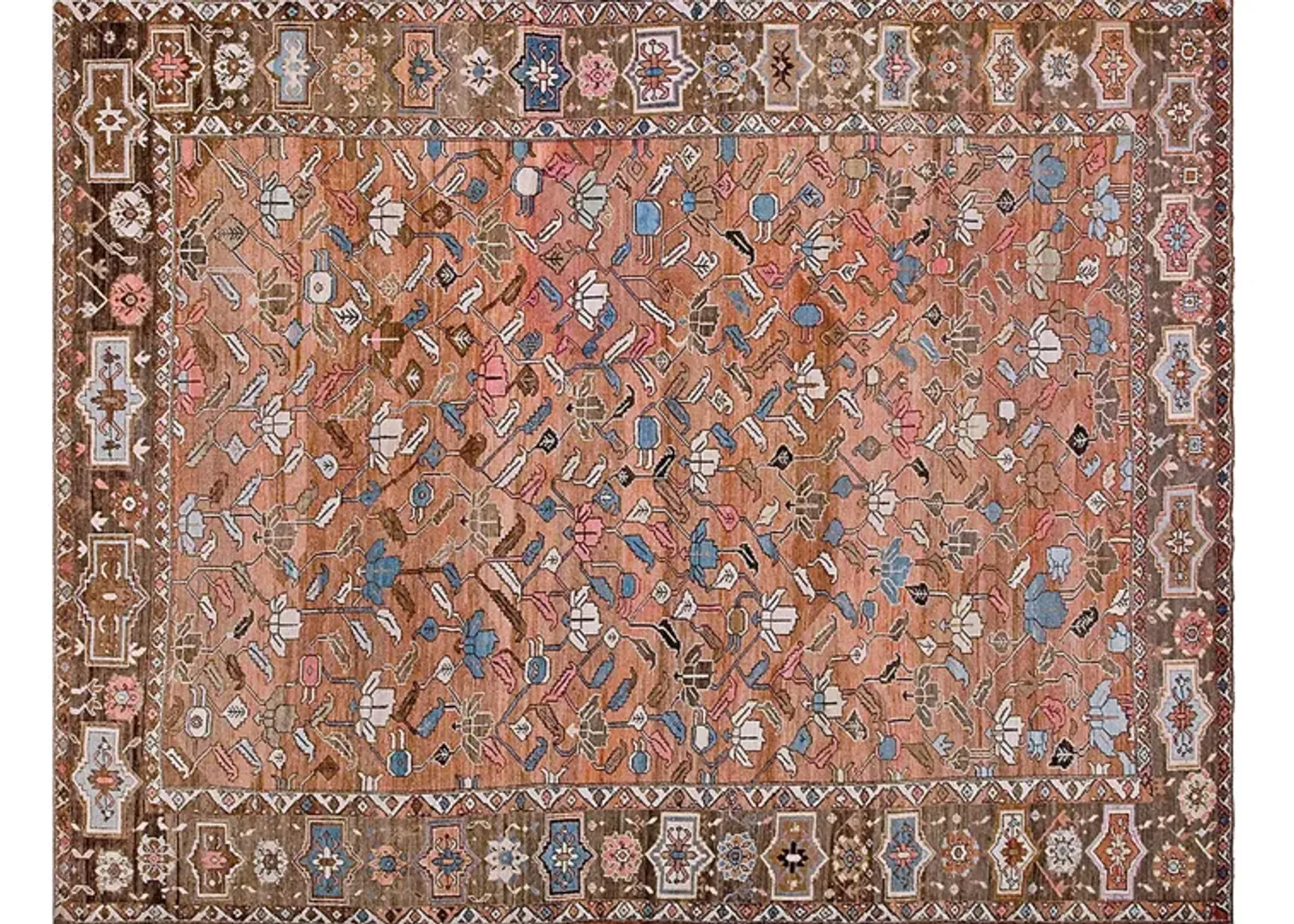 Persian Bakshaiesh Rug 9'2" x 12'0" - Pink - Pink