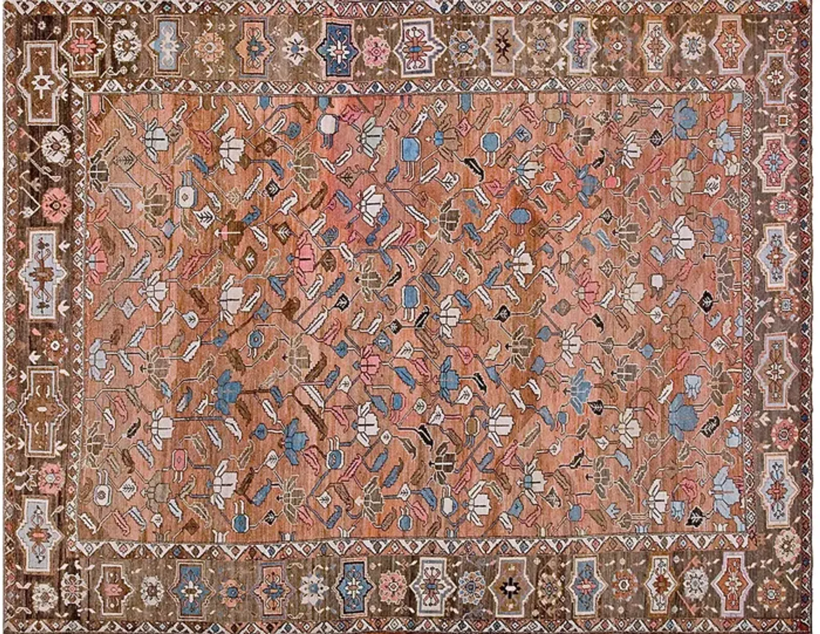 Persian Bakshaiesh Rug 9'2" x 12'0" - Pink - Pink