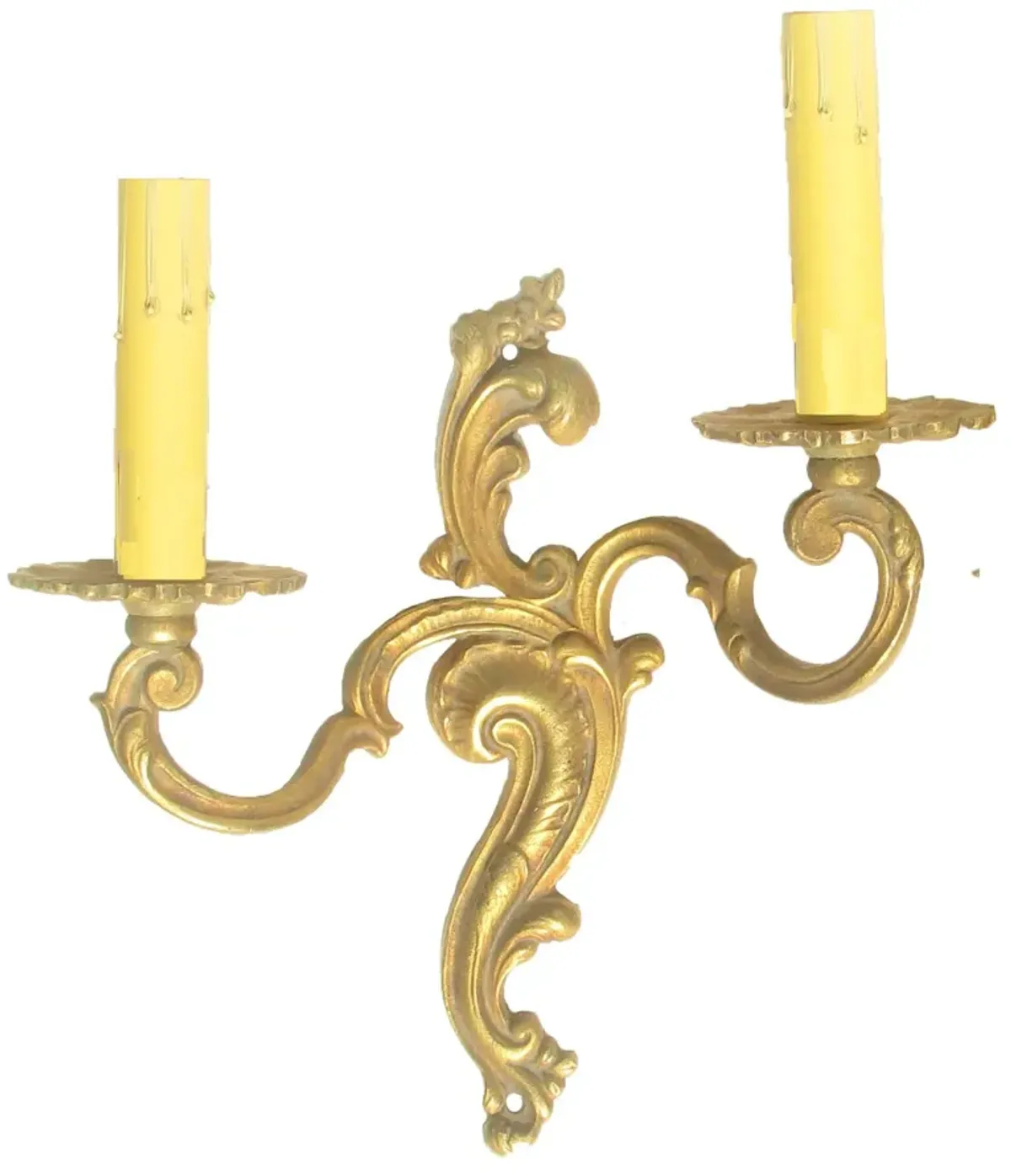 French Louis XV Style Gilt Sconces - Set of 2 - Chez Vous - Gold