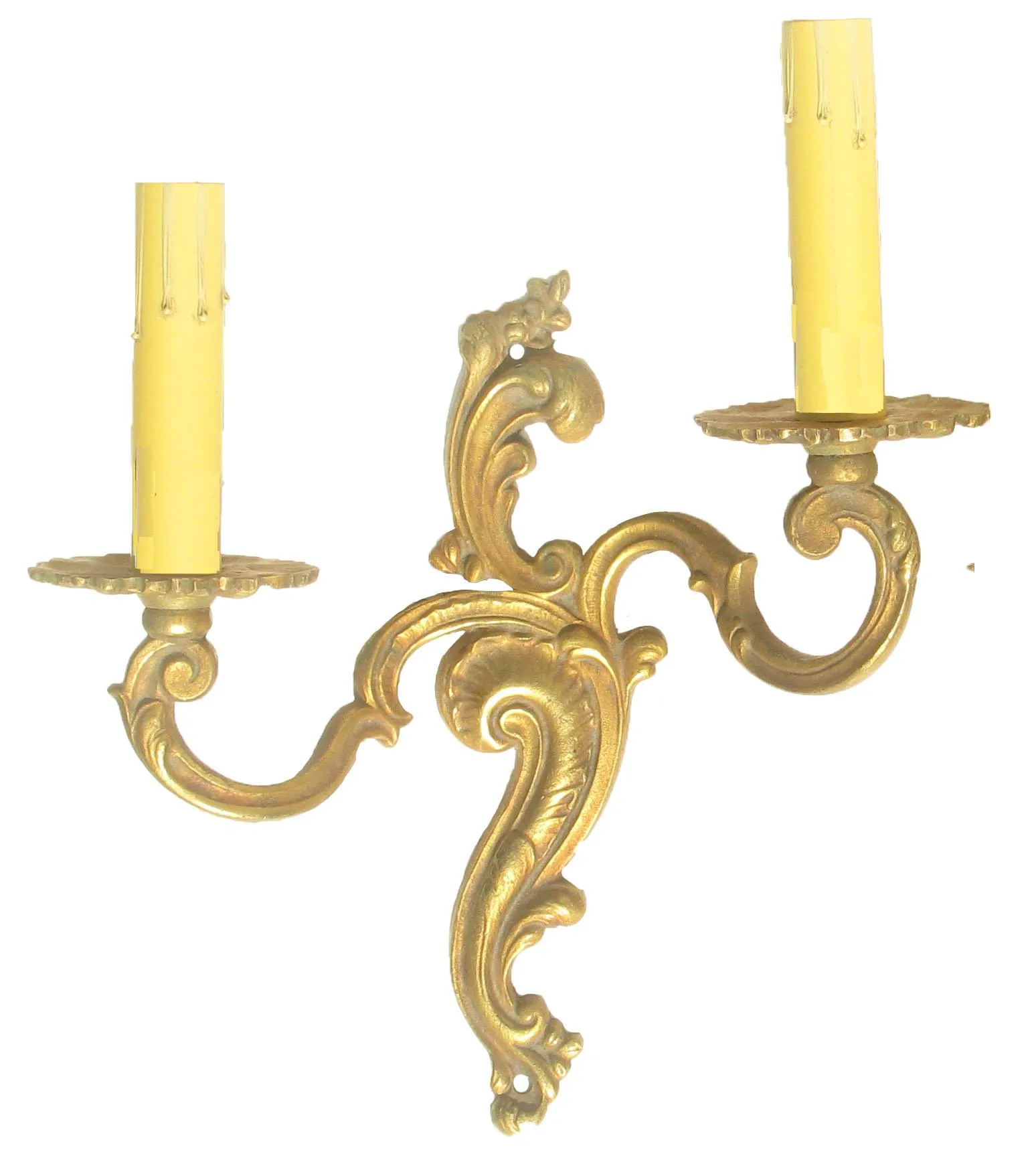 French Louis XV Style Gilt Sconces - Set of 2 - Chez Vous - Gold