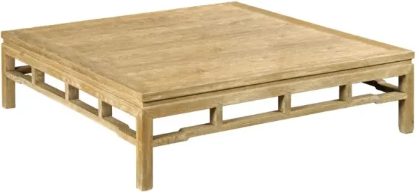 Modern Ming 60" Cocktail Table, Limewash
