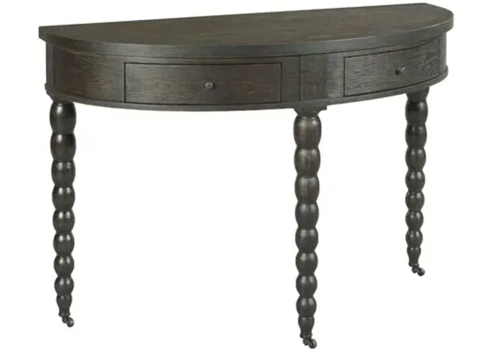 Salutation Demilune Table - Worn Black - Lauren Liess