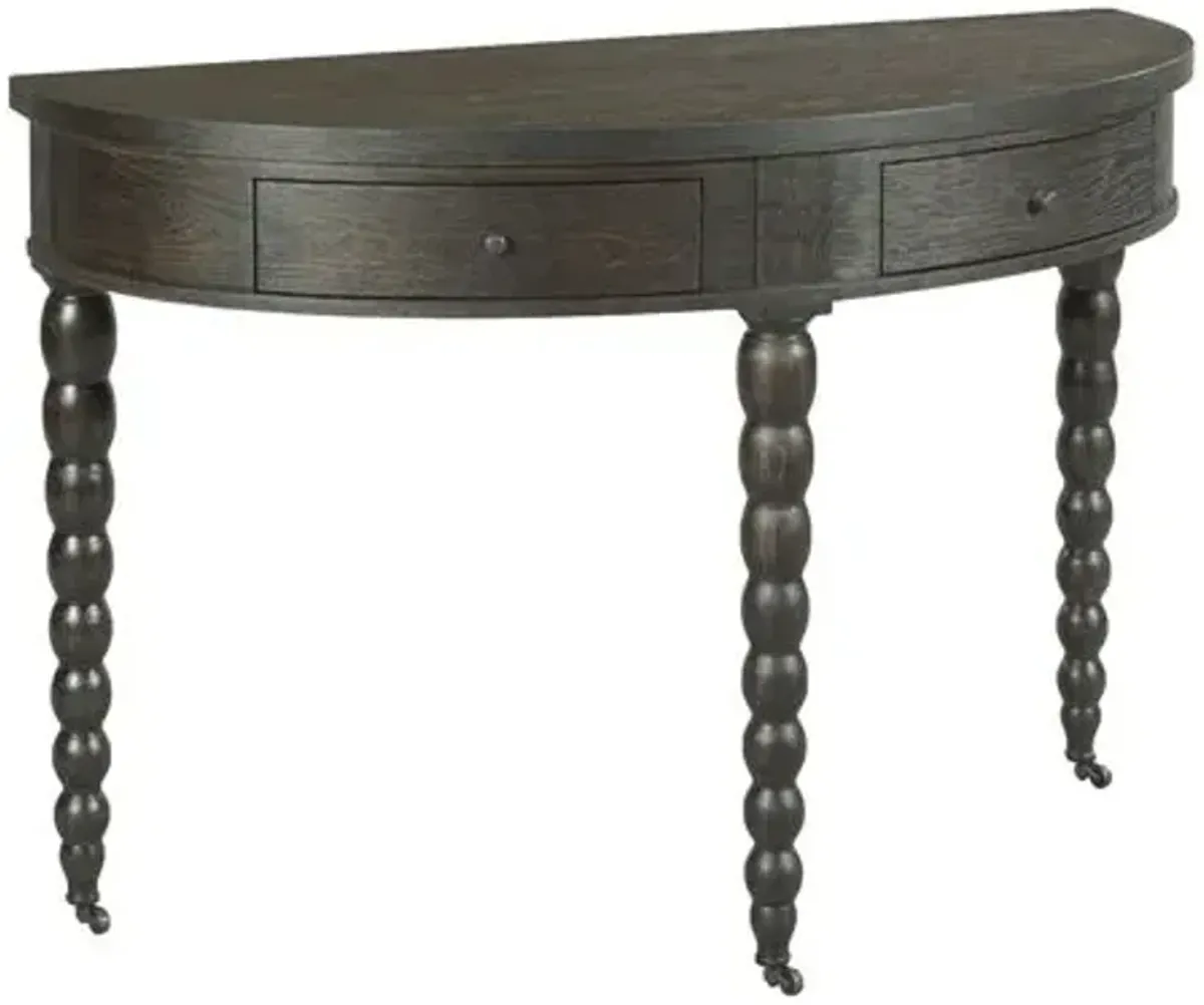 Salutation Demilune Table - Worn Black - Lauren Liess