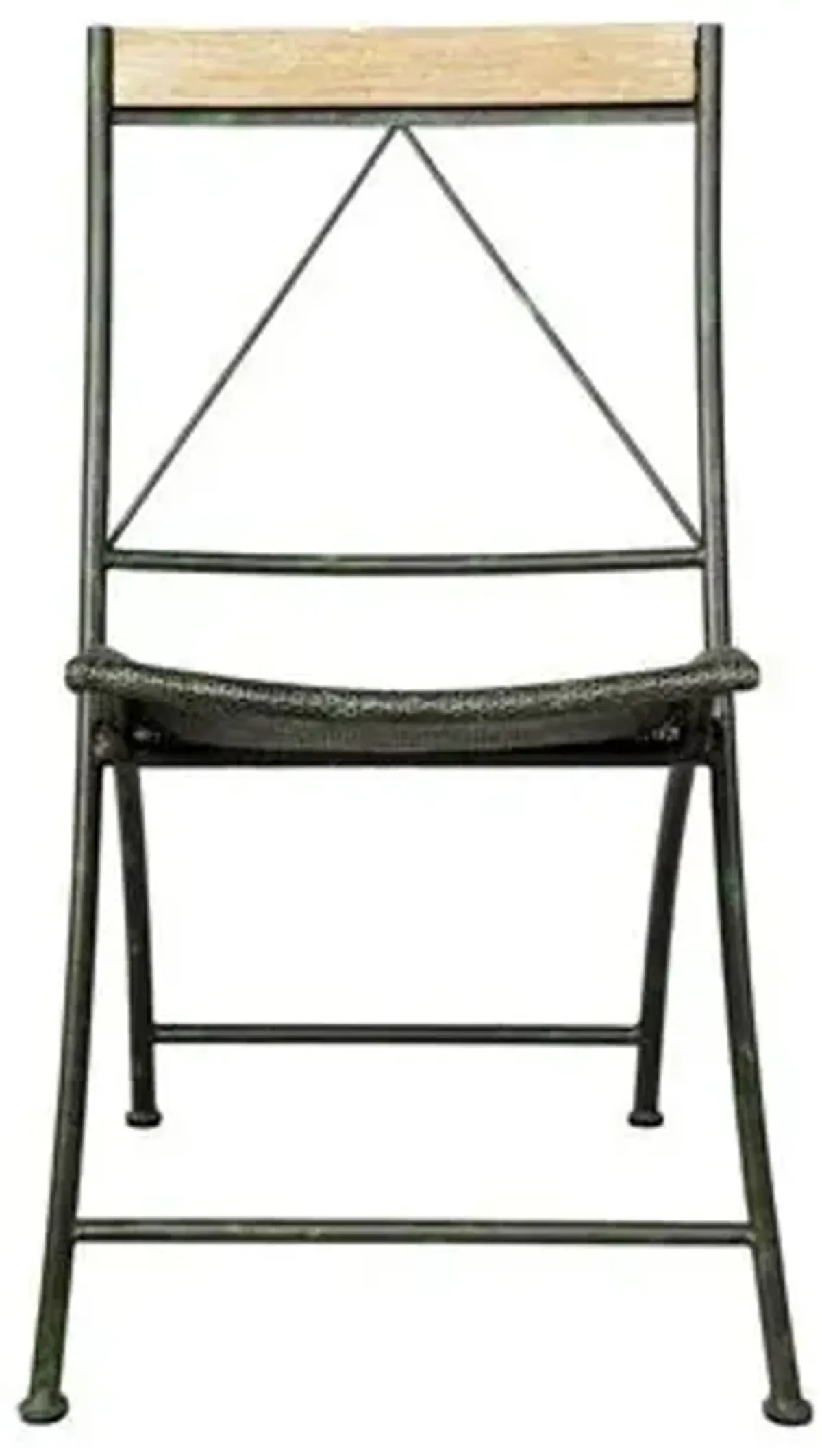 Vista Outdoor Garden Dining Chair - Verdigris/Teak - Lauren Liess - Green