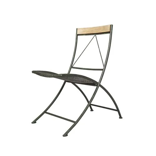 Vista Outdoor Garden Dining Chair - Verdigris/Teak - Lauren Liess - Green