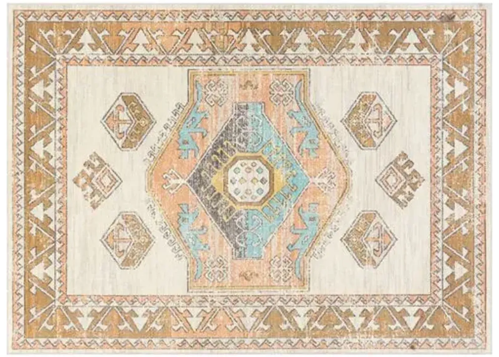 Edirne Outdoor Rug - Saffron - Brown - Brown