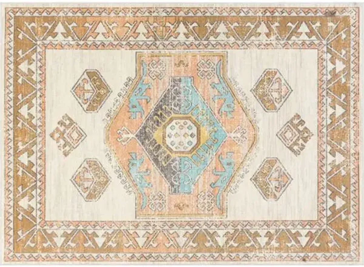 Edirne Outdoor Rug - Saffron - Brown - Brown