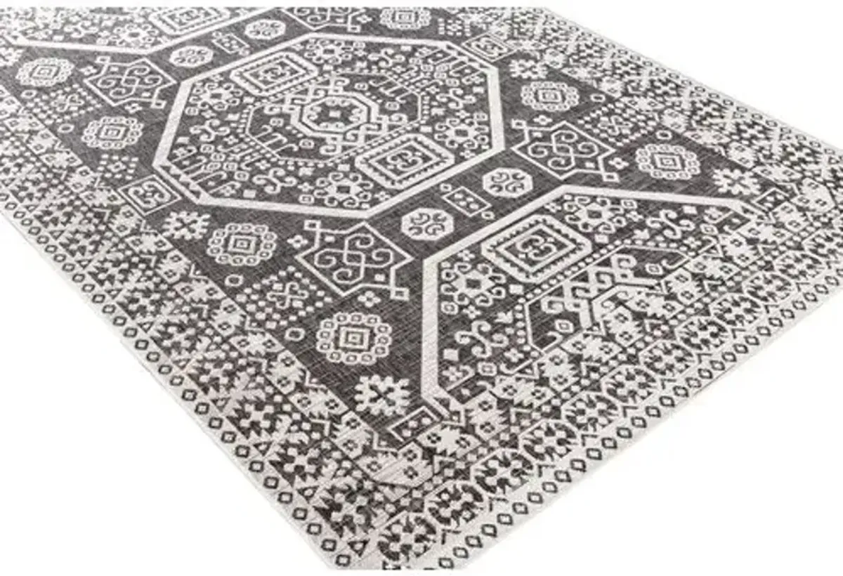 Persephone Outdoor Rug - Medium Gray - Gray