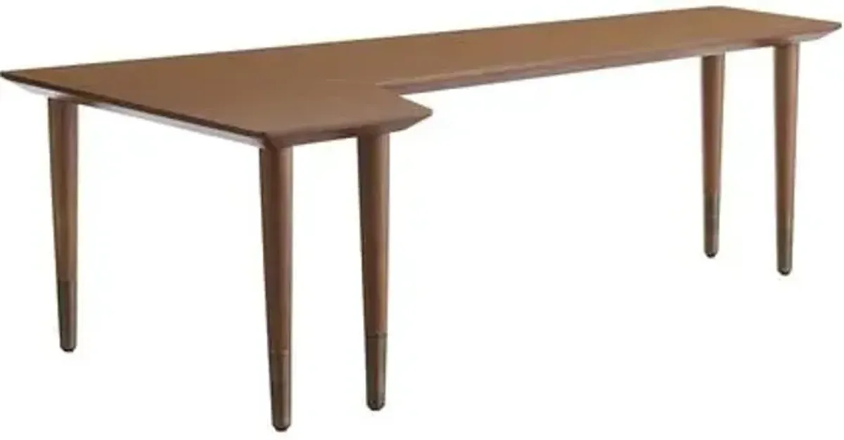 Lottie Coffee Table - Walnut - Arteriors - Brown