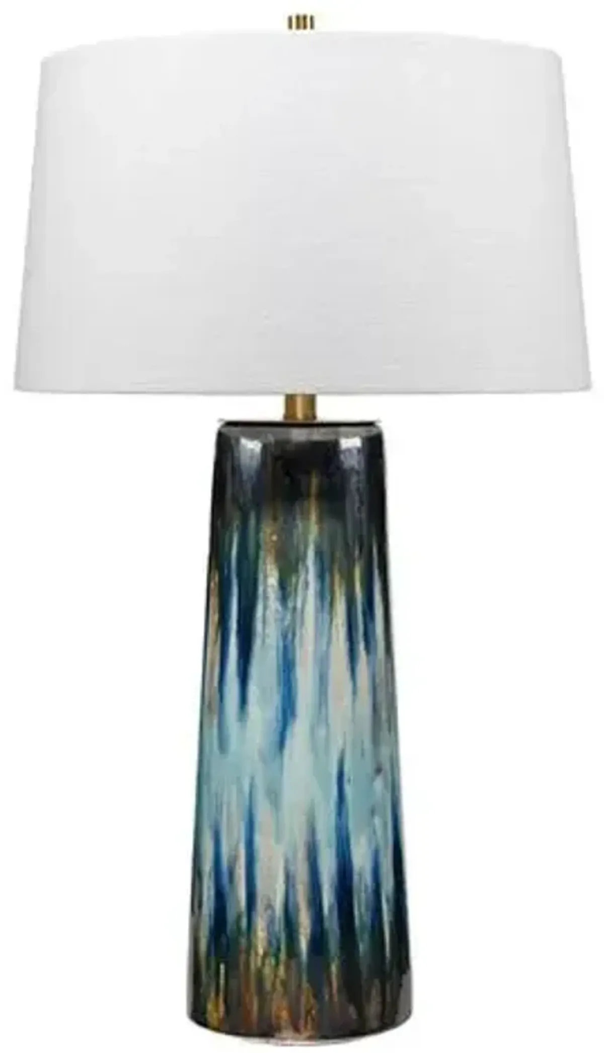 Brushstroke Table Lamp, Aqua/Navy - Jamie Young Co.