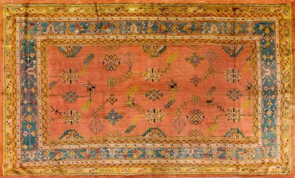 Turkish Oushak Rug 13'5" x 8'5" - Orange - Orange