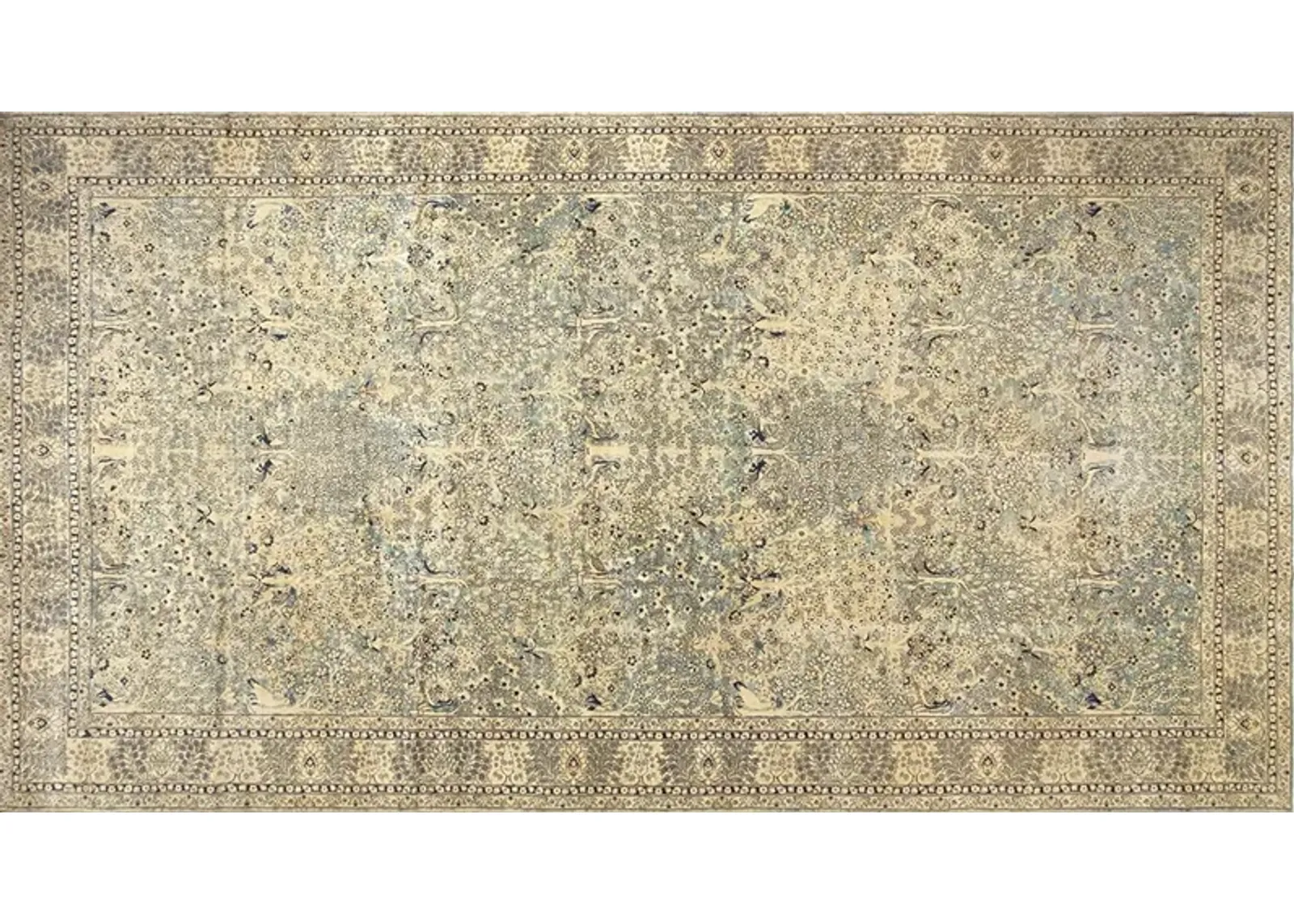 Indian Rug 19'8" x 10'4" - Blue - Blue