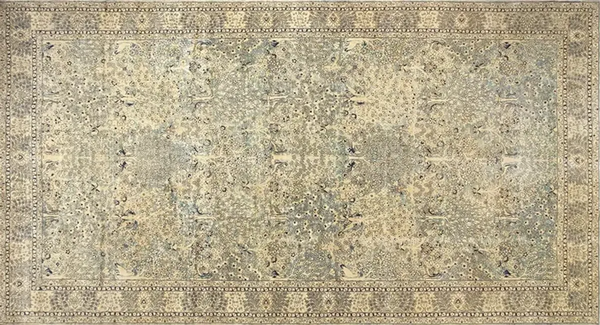 Indian Rug 19'8" x 10'4" - Blue - Blue