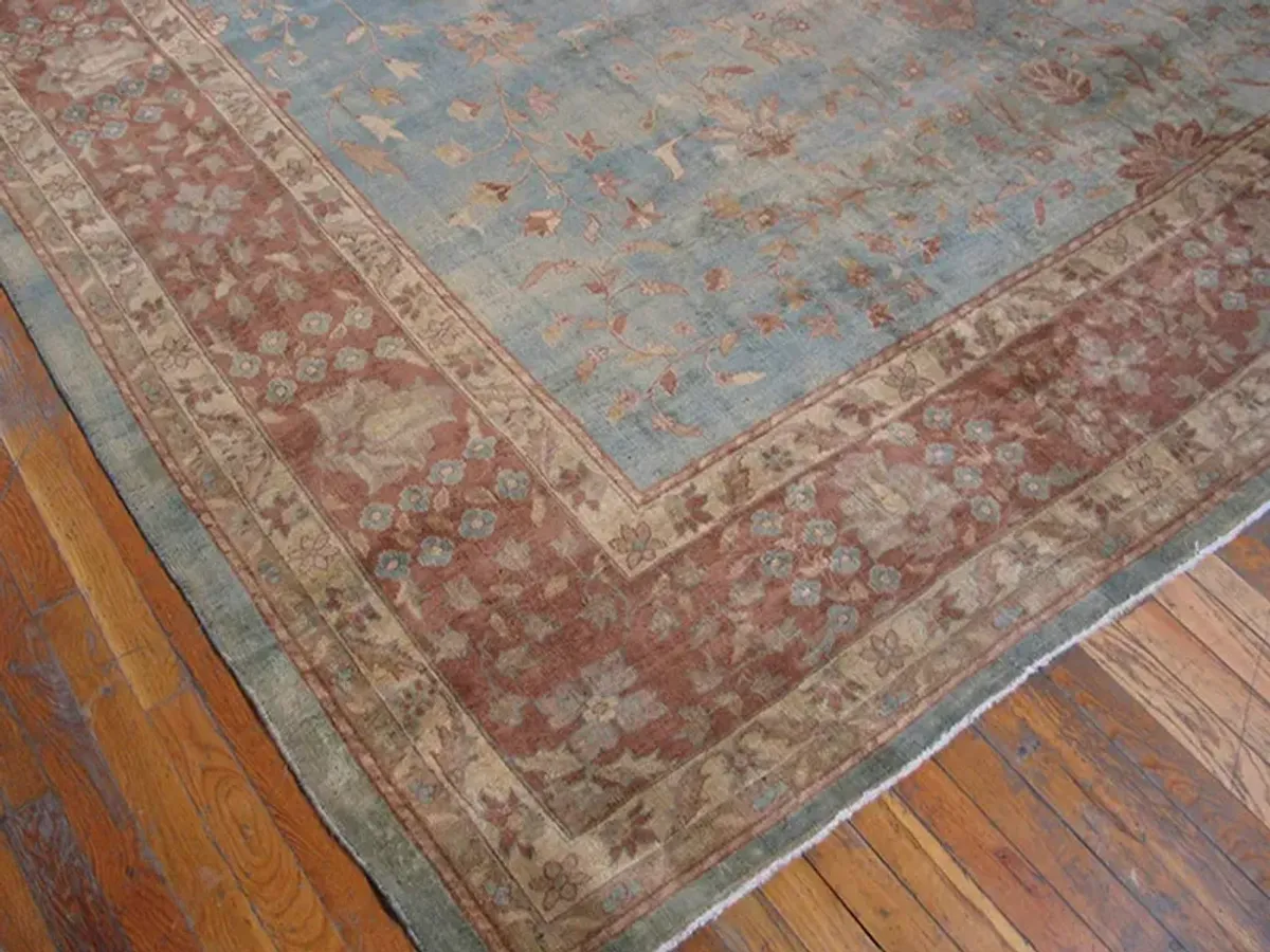 Indian Rug 19'4" x 10'0" - Blue - Blue