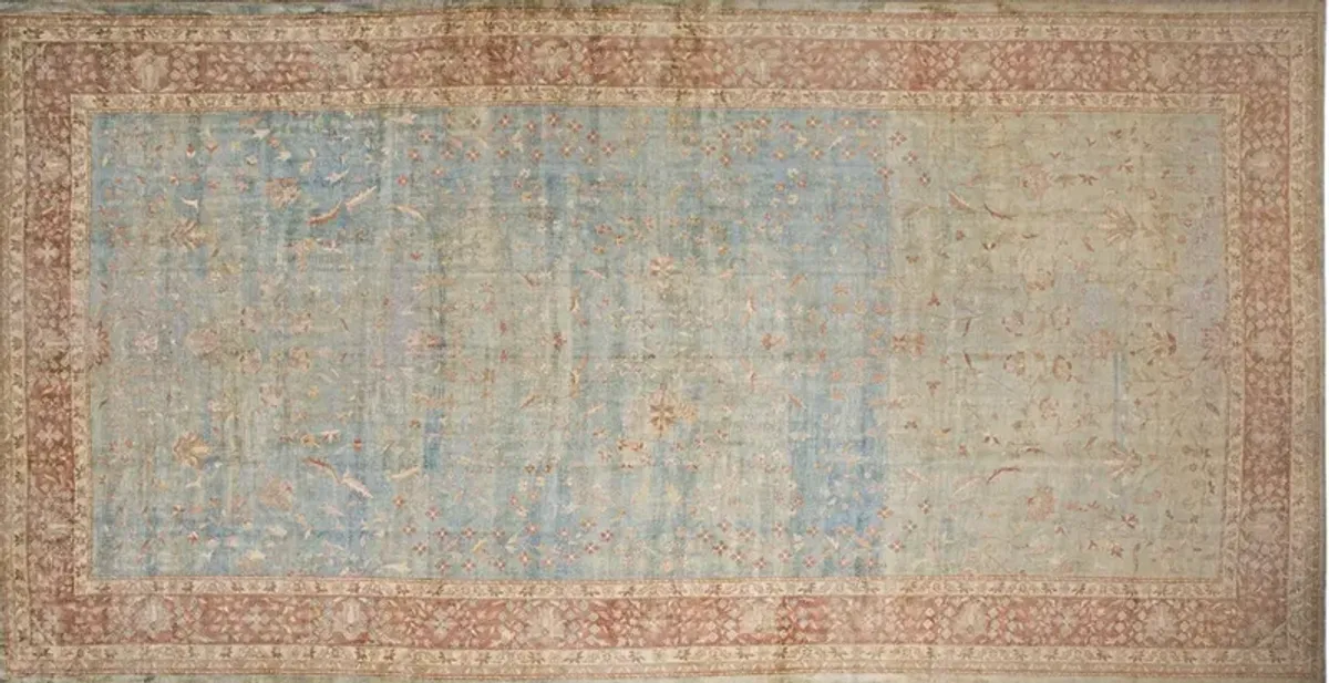 Indian Rug 19'4" x 10'0" - Blue - Blue