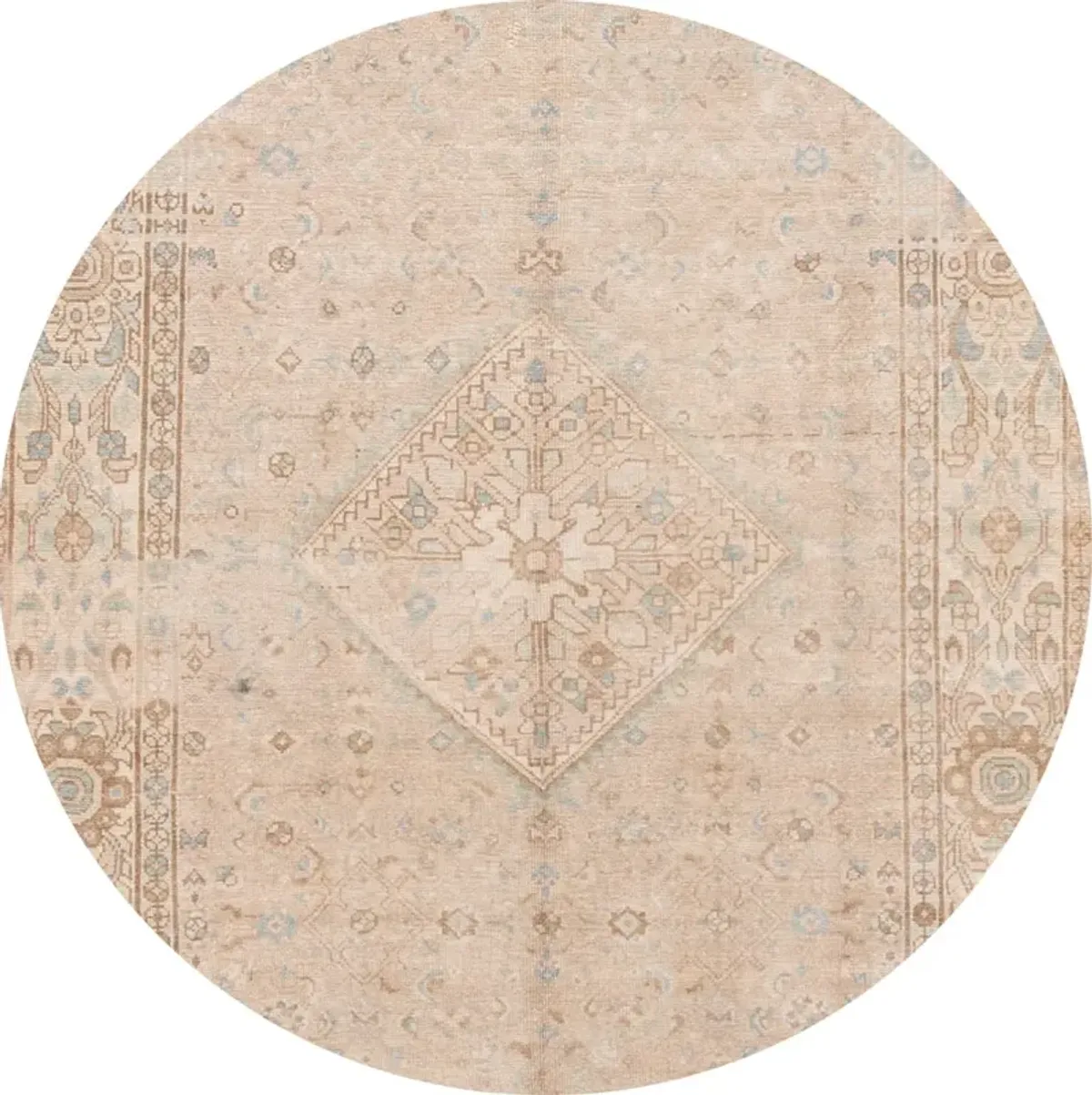 Antique Persian Mahal Rug - 5'1" x 10'6" - Apadana - Beige - Beige