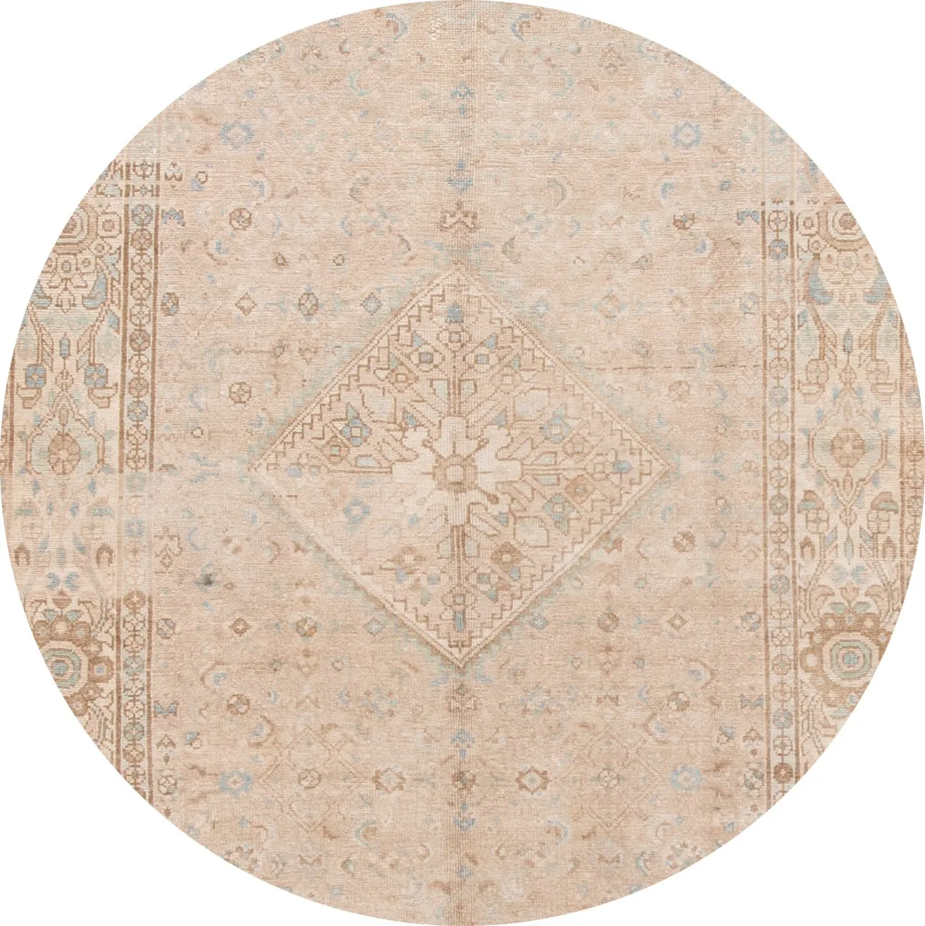 Antique Persian Mahal Rug - 5'1" x 10'6" - Apadana - Beige - Beige