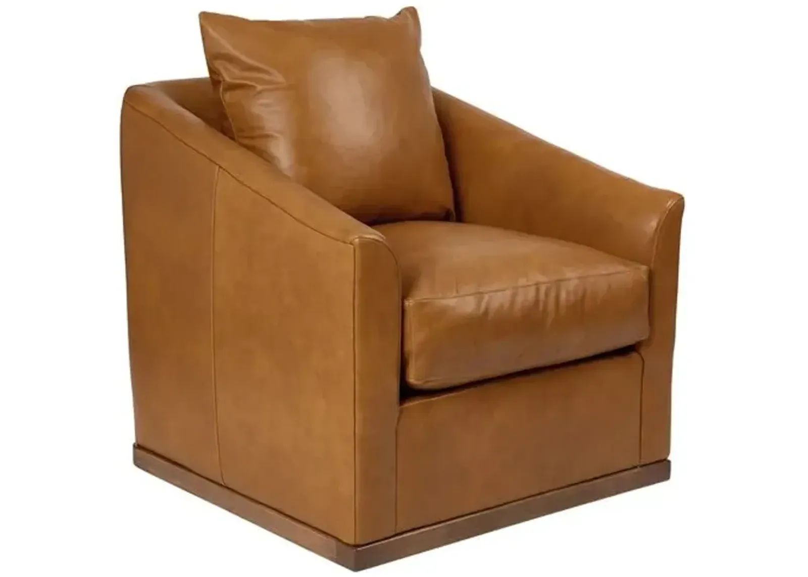 Kim Salmela - Ryder Swivel Leather Chair - Brown