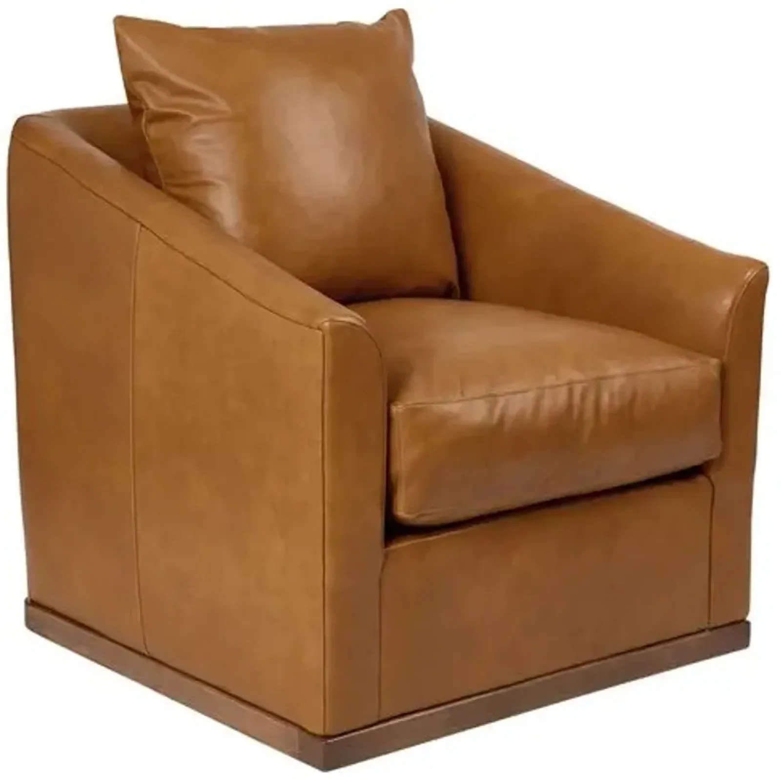 Kim Salmela - Ryder Swivel Leather Chair - Brown