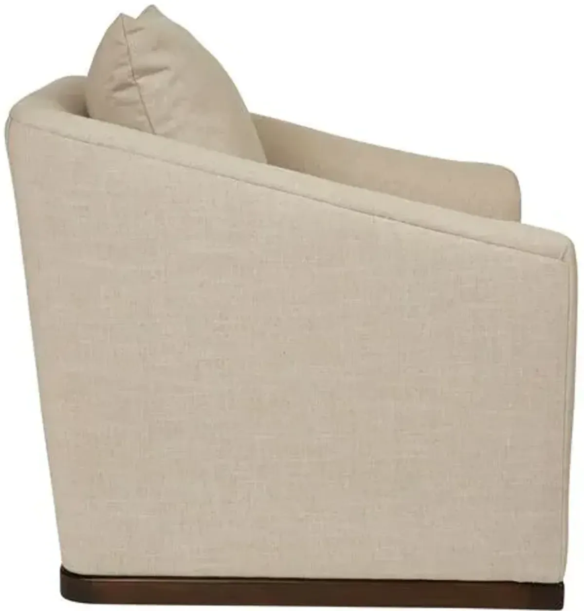 Kim Salmela - Ryder Swivel Linen Chair - Beige