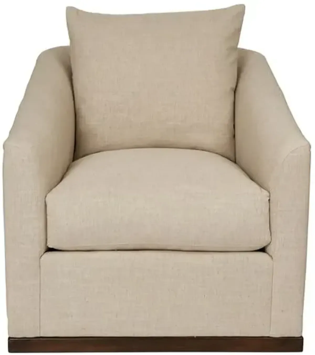 Kim Salmela - Ryder Swivel Linen Chair - Beige