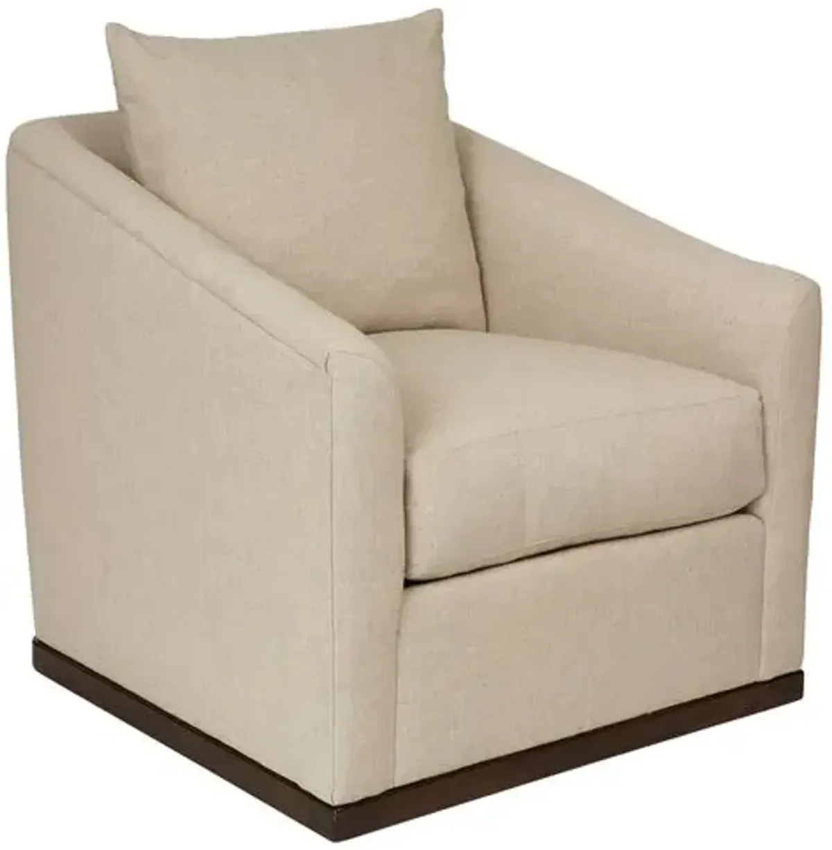 Kim Salmela - Ryder Swivel Linen Chair - Beige