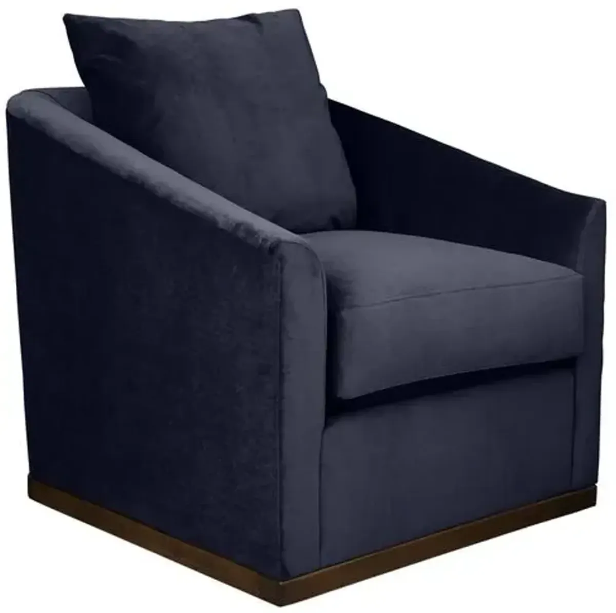 Kim Salmela - Ryder Swivel Velvet Chair - Blue