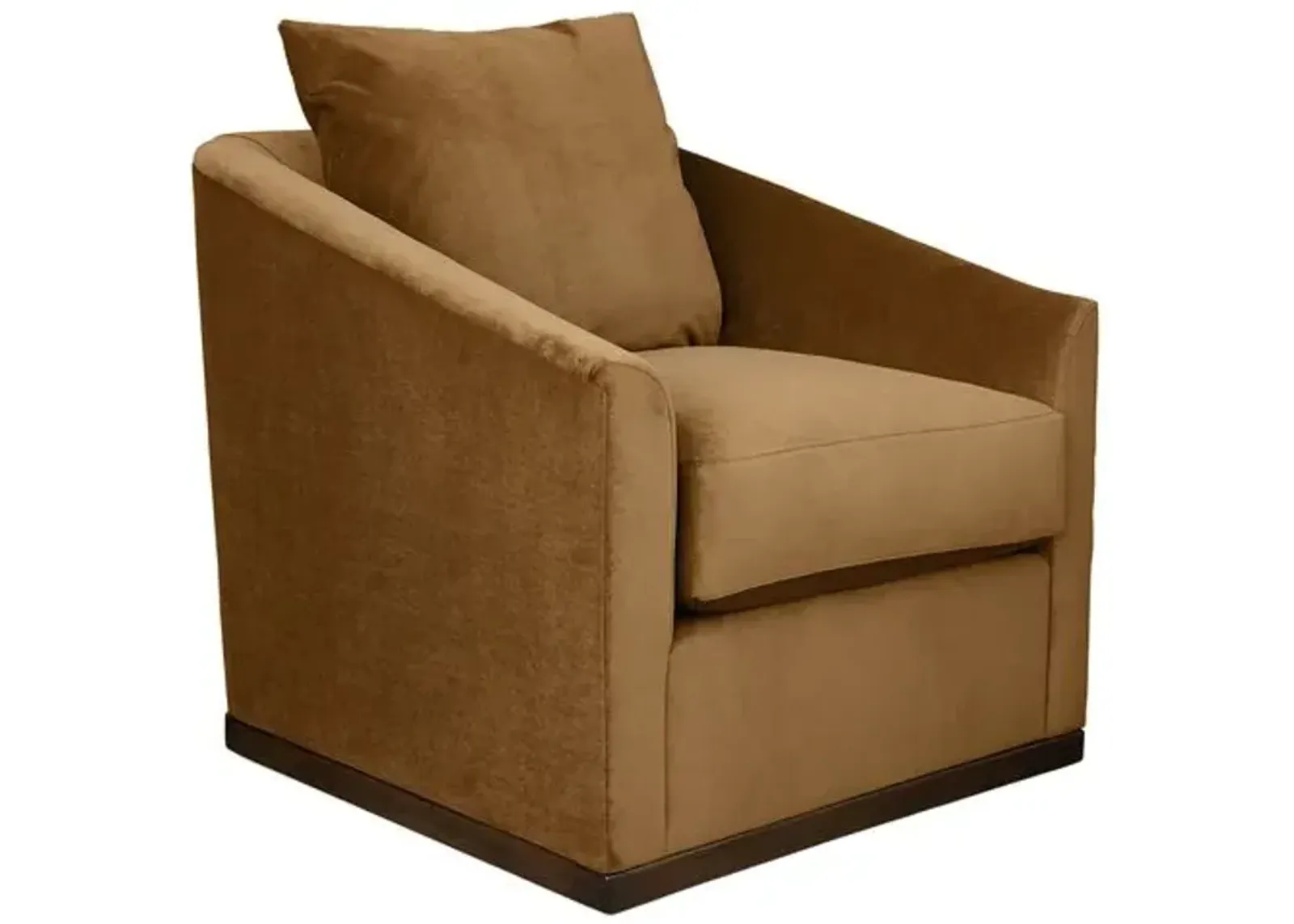 Kim Salmela - Ryder Swivel Velvet Chair - Brown