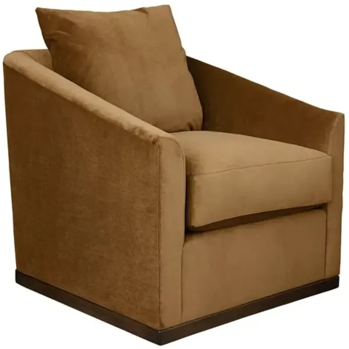 Kim Salmela - Ryder Swivel Velvet Chair - Brown