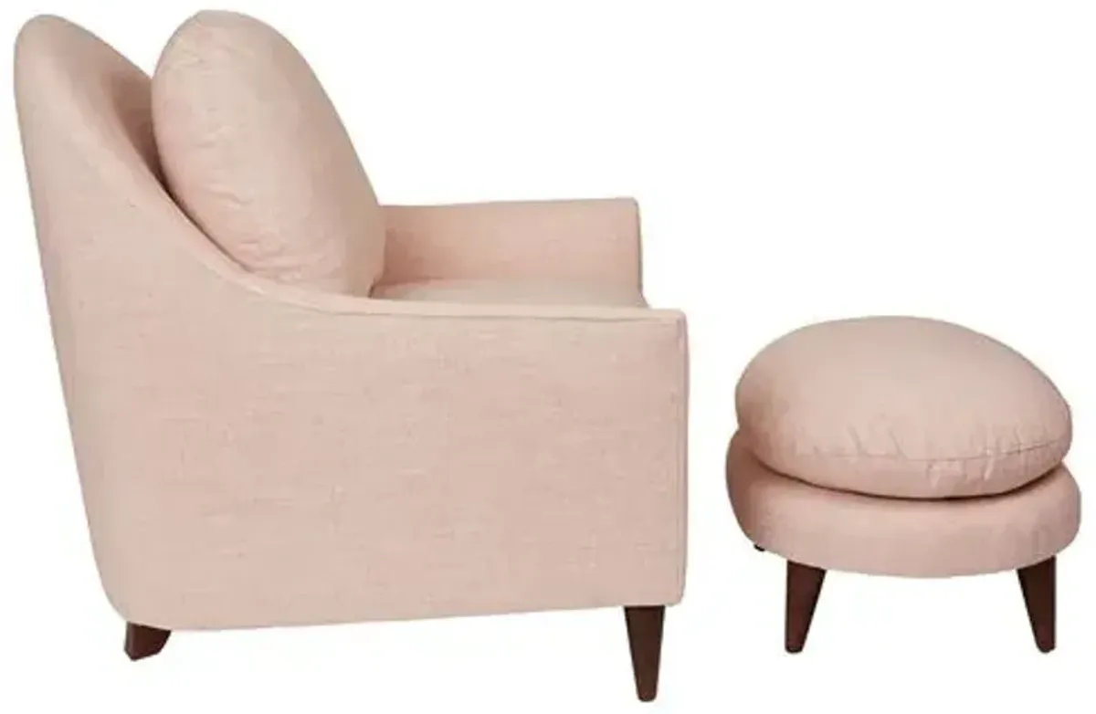 Kim Salmela - Lowell Linen Chair - Pink