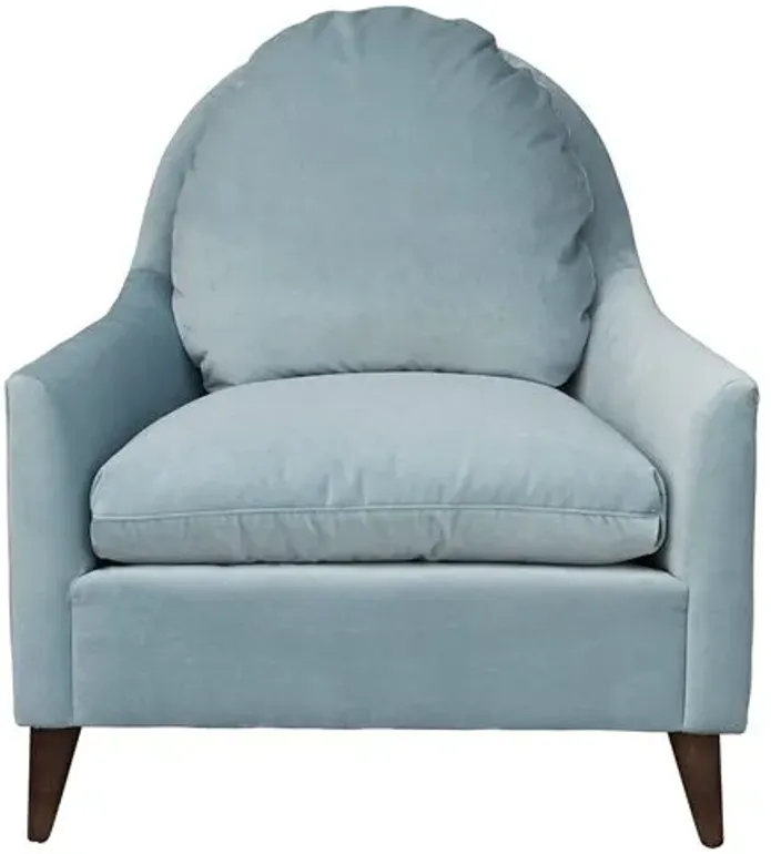 Kim Salmela - Lowell Velvet Chair - Blue