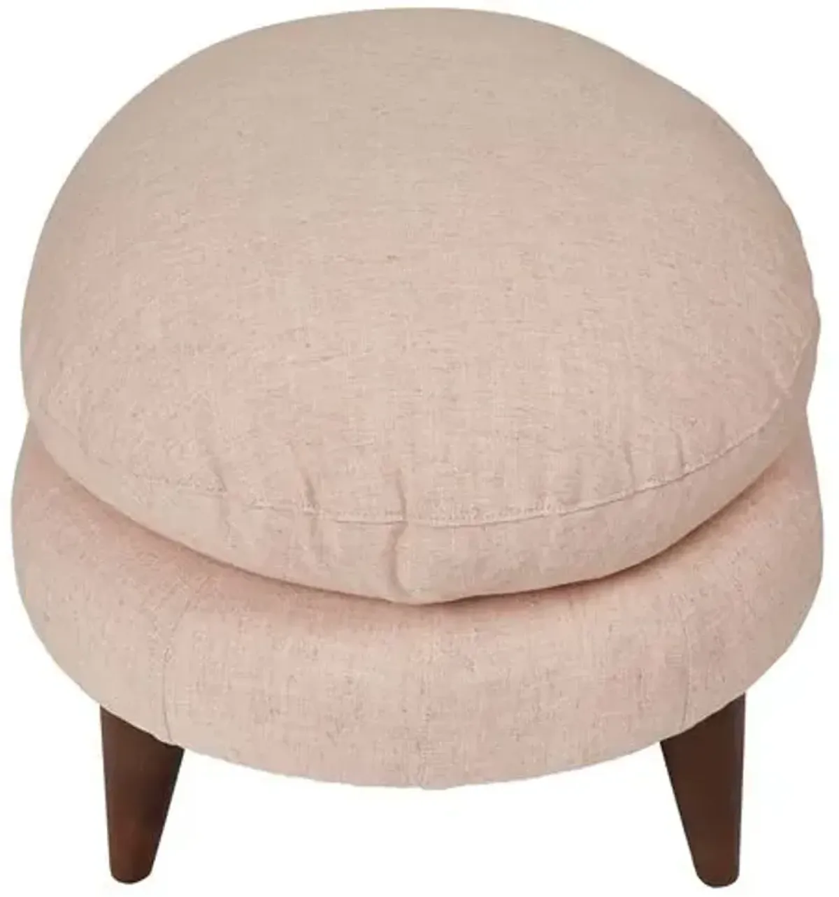 Kim Salmela - Lowell Linen Footstool - Pink