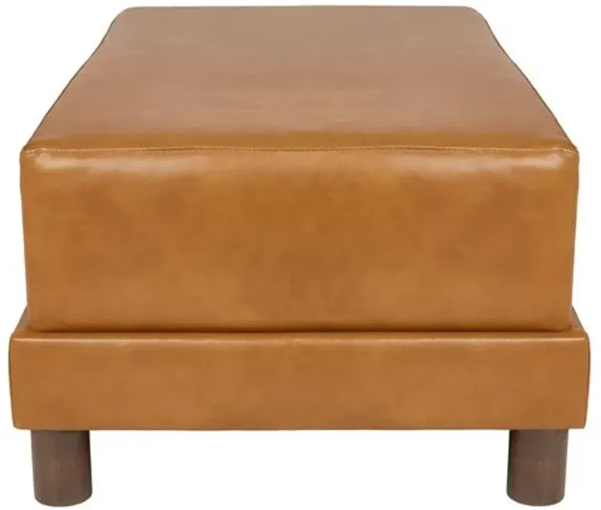 Kim Salmela - Cutler Leather Ottoman - Brown