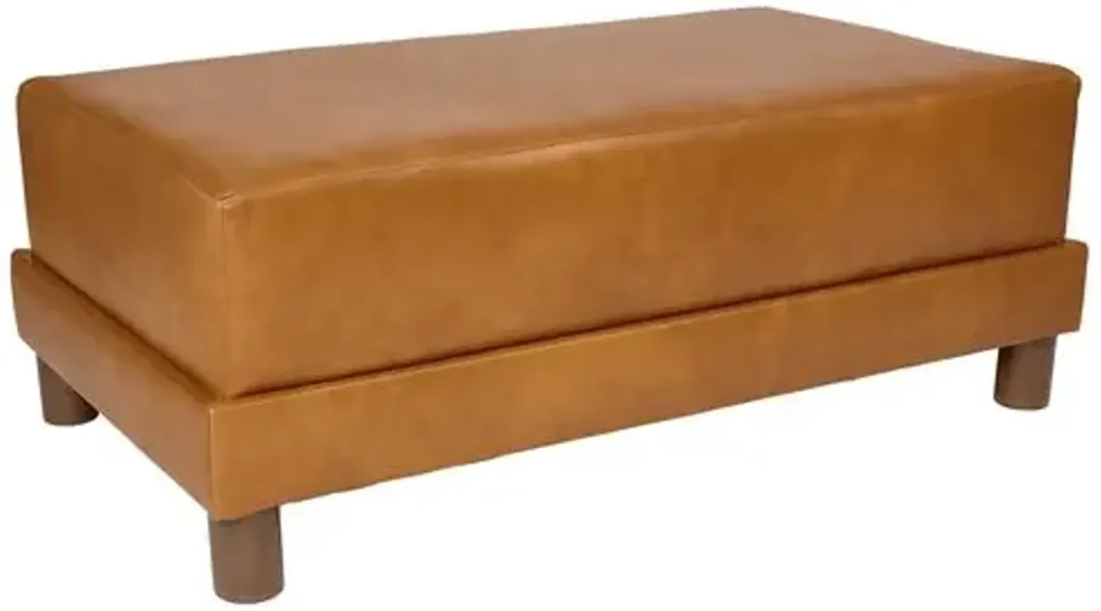 Kim Salmela - Cutler Leather Ottoman - Brown