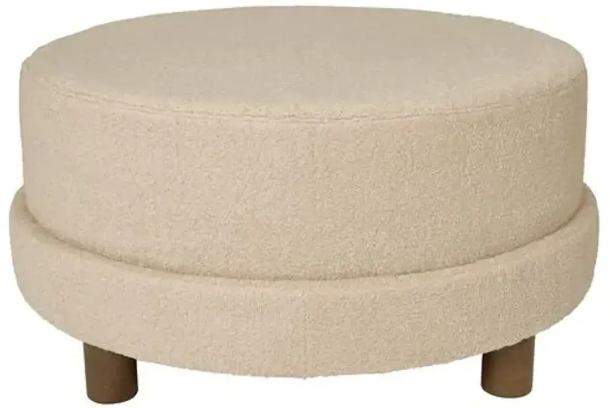 Kim Salmela - Cutler Sherling Ottoman - Beige