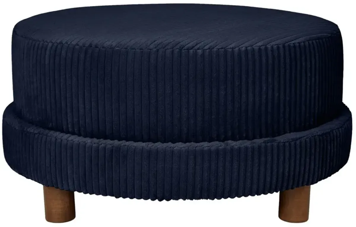 Cutler Round Velvet Ottoman