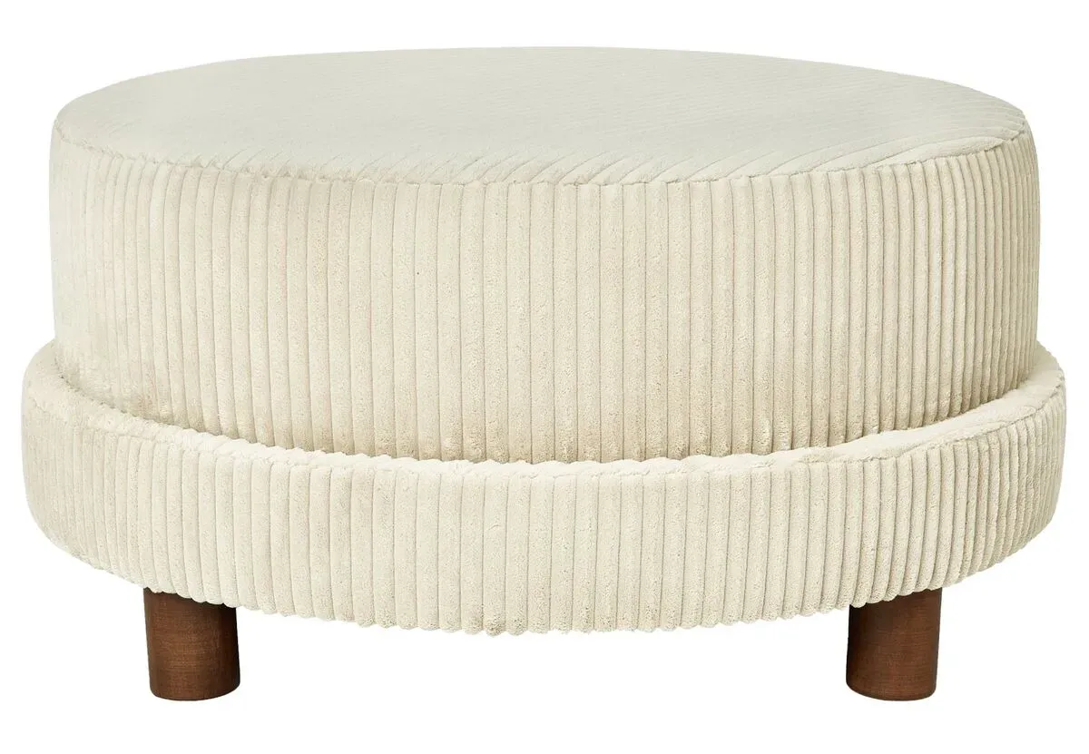 Cutler Round Velvet Ottoman